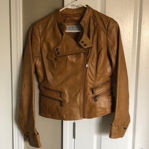 New Andrew Marc genuine leather moto jacket